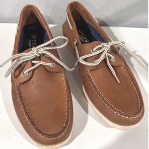 Sperry Top-Sider Mens 10M Authentic Original Boat Shoes Tan Leather STS16404
